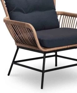 BUITEN Living Dex Wicker Loungestoel Tuin Incl. Wicker Voetenbank | Wicker + Aluminium | Bamboe Antraciet -Tuin Gerelateerd 1002x1200 1