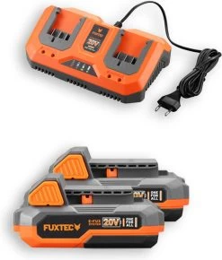FUXTEC Grasmaaier Accu 40V (2x 20V) - Set Met Batterij (2x 2Ah) En Lader (2.4A Dubbellader) -Tuin Gerelateerd 1022x1200