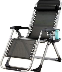 Brulo - Ligstoel Tuin - Ligstoelen - Strandstoel Opvouwbaar - Tuinstoel - Incl Tafel En Hoofdkussen