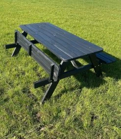 Goedkopepicknicktafels.nl | Zwarte XL Picknicktafel | Tuintafel 6 Persoons | Zwart Gespoten Gedroogd Grenen Hout! -Tuin Gerelateerd 1045x1200 1