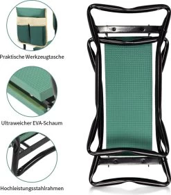 Uten - Kniebankje Tuin - Knie Steun - Tuinkruk Inklapbaar - Kniesteun Tuinieren - Kniekussen - Tot 150 Kg - Groen -Tuin Gerelateerd 1052x1200