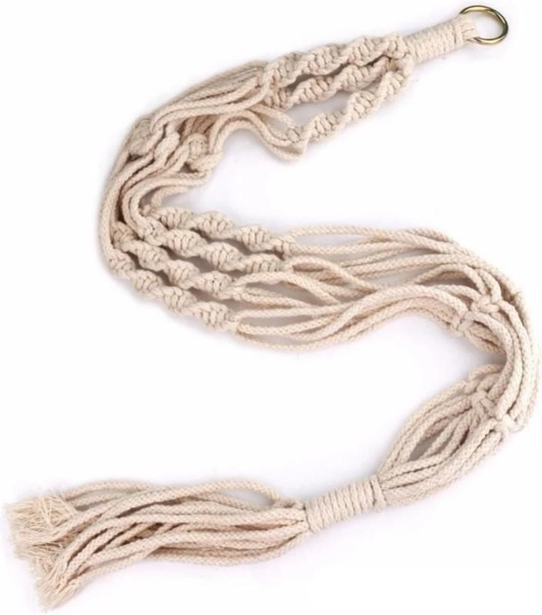 Merkloos Plantenhanger Macramé - Luxe Gevlochten Touw Katoen - 2 Stuks - Plantenpot Ophangen 4 Merkloos Plantenhanger Macramé - Luxe Gevlochten Touw Katoen - 2 Stuks - Plantenpot Ophangen - Afbeelding 2