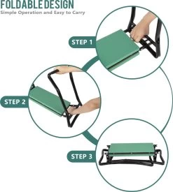 Uten - Kniebankje Tuin - Knie Steun - Tuinkruk Inklapbaar - Kniesteun Tuinieren - Kniekussen - Tot 150 Kg - Groen -Tuin Gerelateerd 1078x1200