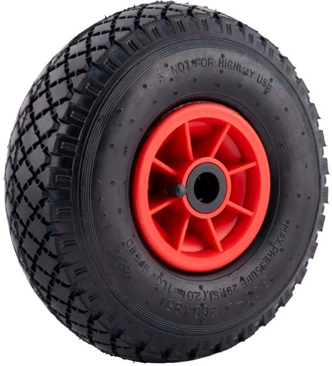 Benson Bolderkarwiel Steekwagenwiel Met Luchtband 3.00-4 | Asgatdiameter 20mm Rollager | Hoogte Wiel 26cm 12 Benson Bolderkarwiel Steekwagenwiel Met Luchtband 3.00-4 | Asgatdiameter 20mm Rollager | Hoogte Wiel 26cm - Afbeelding 10