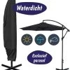 Merkloos Parasolhoes Met Rits En Trekkoord – Beschermhoes Voor Zweefparasol & Staande Parasol – Waterdicht Afdekhoes – Hoes Voor Hangparasol – Inclusief Opberghoes – Zwart - 205 Cm -Tuin Gerelateerd 1093x1200