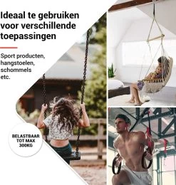 Ophangsysteem - Plafondhaak RVS - Ophanghaak TRX - Hangstoel Buiten - Hangstoel Binnen – Schommelstoel - Schommel - Bokszakken - RVS - 300kg -Tuin Gerelateerd 1141x1200