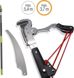 Iceberk Snoeischaar + Snoeizaag (1,45 - 3,70 M) - Telescopische Snoeischaar Voor Het Snoeien Van Bomen En Dichte Struiken Zonder Ladder