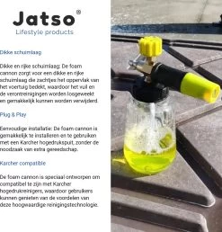 Jatso® Foam Cannon - Snow Foam - Foam Gun - Schuimlans - Foam Gun Auto - Foam Lance - Schuimsproeier - Snow Foam Cannon - Past Op Karcher K1 T/m K7 - Messing - Afneembaar Pistool -Tuin Gerelateerd 1151x1200 3