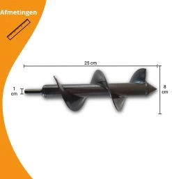 Grondboor Voor Boormachine - 8x25 Cm - Zwart -Tuin Gerelateerd 1154x1200