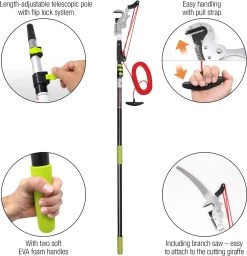 Iceberk Snoeischaar + Snoeizaag (1,45 - 3,70 M) - Telescopische Snoeischaar Voor Het Snoeien Van Bomen En Dichte Struiken Zonder Ladder -Tuin Gerelateerd 1157x1200 1