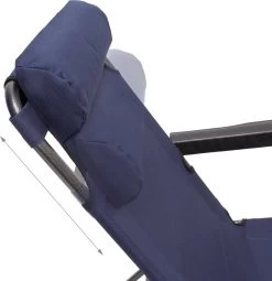 Relaxdays Ligstoel Inklapbaar - Ligbed Met Hoofdsteun - Strandstoel Verstelbaar - Camping - Donkerblauwe -Tuin Gerelateerd 1162x1200