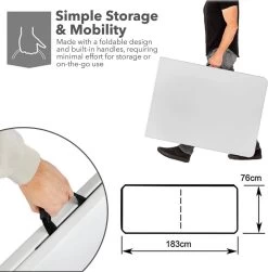 MaxxGarden Vouwtafel - Opvouwbare Kampeer Tafel - Tuin - Camping - Binnen - Weersbestendig - 180 X 74 X 74cm- Wit 20 MaxxGarden Vouwtafel - Opvouwbare Kampeer Tafel - Tuin - Camping - Binnen - Weersbestendig - 180 X 74 X 74cm- Wit -Tuin Gerelateerd 1180x1200 2