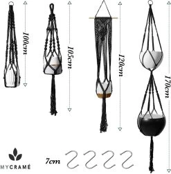 4 Stuks Luxe Macrame Plantenhangers - Boho Handgeweven Katoen Hangpot Voor Binnen/Buiten - Hangende Bloempot Met Kralen - Macramé Touw/Koord Hangplant Houder - Bohemian Wandhanger Decoratie - Plant Hanger - Verticale Tuin Bloempothouder Planthanger 15 4 Stuks Luxe Macrame Plantenhangers - Boho Handgeweven Katoen Hangpot Voor Binnen/Buiten - Hangende Bloempot Met Kralen - Macramé Touw/Koord Hangplant Houder - Bohemian Wandhanger Decoratie - Plant Hanger - Verticale Tuin Bloempothouder Planthanger -Tuin Gerelateerd 1181x1200 7