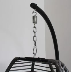 Pro Garden Lowander Hangstoel Egg 191x126x126- Schommelstoel Met Rattan Cocoon En Robuust Stalen Standaard Incl. Kussens - Volledig Inklapbaar - Lichtgrijs -Tuin Gerelateerd 1185x1200 1