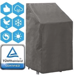 Weersbestendige Beschermhoes Stoel (4 Tot 6 Stapelstoelen) | 66 X 95 X 133/93 Cm (L) | Premium | Waterproof | TÜV Rheinland Gecertificeerd | Hoes Voor Tuin | Waterdicht | Solution Dyed (verkleuring Onmogelijk) | Grijs / Antraciet -Tuin Gerelateerd 1187x1200