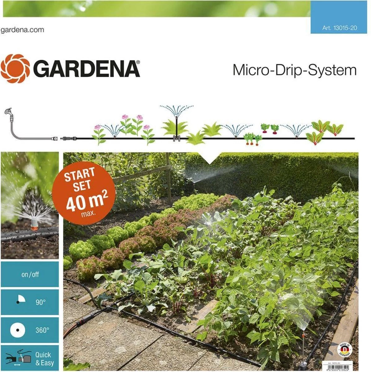 GARDENA Micro Drip System Bloembed En Moestuin Startset Druppelsysteem - 25 Meter 3 GARDENA Micro Drip System Bloembed En Moestuin Startset Druppelsysteem - 25 Meter