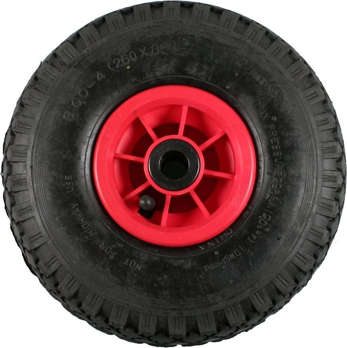 Benson Bolderkarwiel Steekwagenwiel Met Luchtband 3.00-4 | Asgatdiameter 20mm Rollager | Hoogte Wiel 26cm 4 Benson Bolderkarwiel Steekwagenwiel Met Luchtband 3.00-4 | Asgatdiameter 20mm Rollager | Hoogte Wiel 26cm - Afbeelding 2