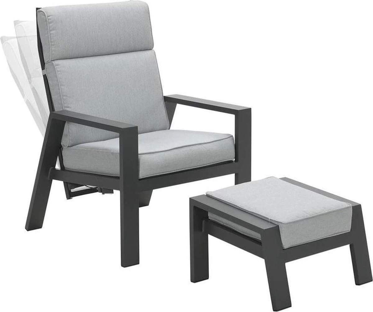 Garden Impressions Max Verstelbare Stoel + Voetenbank 4 Garden Impressions Max Verstelbare Stoel + Voetenbank - Afbeelding 2