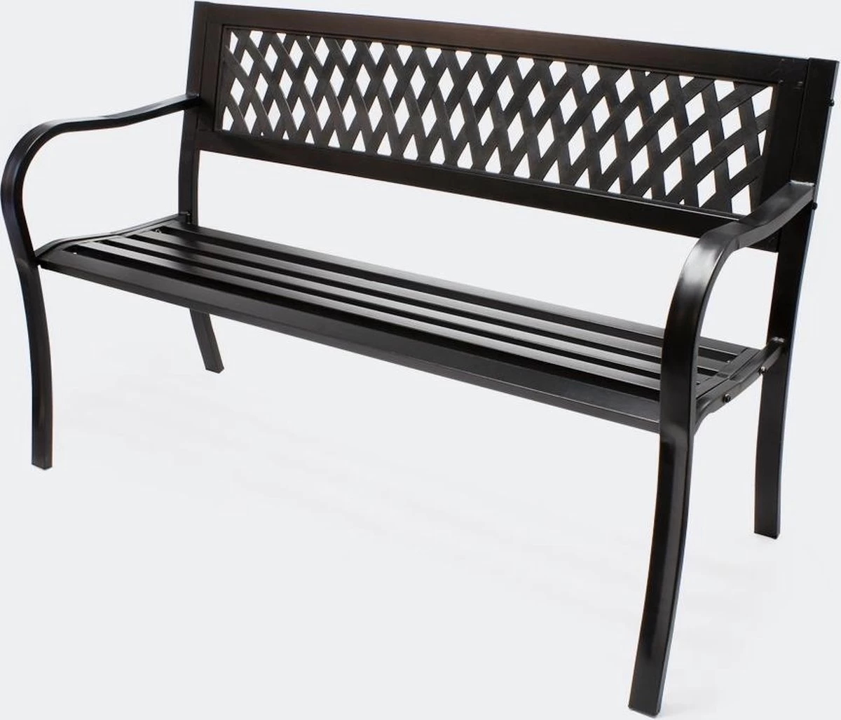 Tuinbank - Marijke -Tuinbankje - Tuinbank Metaal - Tuinbank Hout - Weersbestendig - 126 X 53 X 77 Cm 4 Tuinbank - Marijke -Tuinbankje - Tuinbank Metaal - Tuinbank Hout - Weersbestendig - 126 X 53 X 77 Cm - Afbeelding 2