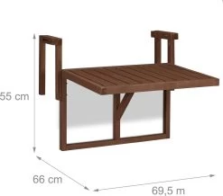 Relaxdays Balkontafel Inklapbaar - Klaptafel Balkon - Tafel Reling - Hangtafel Hout -Tuin Gerelateerd 1200x1060 1