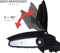 Zenway - Mini Kettingzaag - Snoeizaag - Kettingzaag - Kettingzaag Elektrisch Met 1 Accu- Inclusief Koffer - 1 Extra Accu - Zwart -Tuin Gerelateerd 1200x1064 4