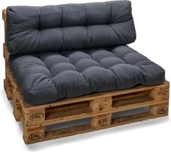 Palletkussen Basic Comfort Zitgedeelte Grijs 120x80x15cm -Tuin Gerelateerd 1200x1066