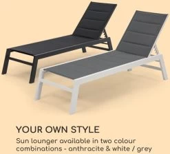 Blumfeldt Renazzo Lounge Ligstoel - Ligbed Voor De Tuin - Aluminium Tuinstoel - 6 Standen - Waterafstotend - Bekleding Van 70 % Pvc En 30 % Polyetheen - Zwart -Tuin Gerelateerd 1200x1089 1