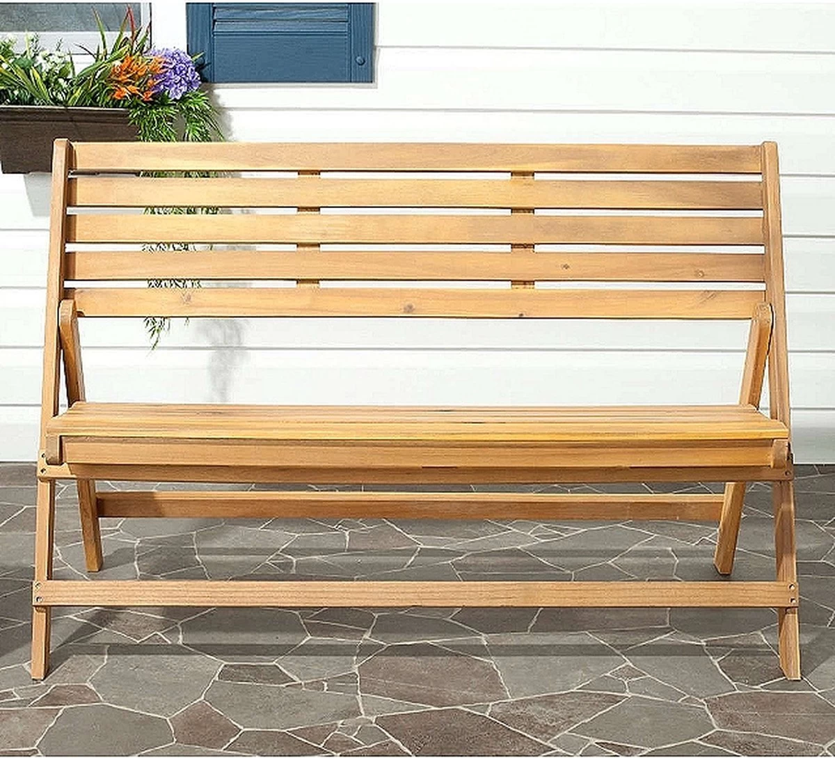 Opklapbare Bank - Houten Bankje - Houten Bankje Buiten - Houten Bankje Tuin - Tuinbank - Tuinmeubelen - Tuinbank Hout - Balkon Bankje 4 Opklapbare Bank - Houten Bankje - Houten Bankje Buiten - Houten Bankje Tuin - Tuinbank - Tuinmeubelen - Tuinbank Hout - Balkon Bankje - Afbeelding 2