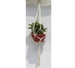 Merkloos Plantenhanger Macramé - Luxe Gevlochten Touw Katoen - 1 Stuk - Plantenpot Ophangen - Planthanger -Tuin Gerelateerd 1200x1095 2
