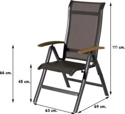 Hartman Alice Verstelbare Tuinstoel - Grijs -Tuin Gerelateerd 1200x1100 1