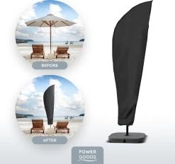 Power Goods Parasolhoes XXL Voor Zweefparasol – Parasolhoes Met Rits En Stok – Parasolhoes Staande Parasol – Tuinmeubelhoezen – Beschermhoes Zweefparasol – Waterproof – Anti-UV – 280 X 81 Cm -Tuin Gerelateerd 1200x1126