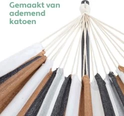 Vita5 Hangmat Met Standaard – 2 Persoons – Incl. Bekerhouder – 205kg Draaggewicht – Blauw/Wit/Bruin -Tuin Gerelateerd 1200x1129 1