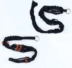 4 Stuks Zwarte Macrame Plantenhangers - Boho Handgeweven Katoen Hangpot Voor Binnen/Buiten - Hangende Bloempot Met Kralen - Macramé Touw/Koord Hangplant Houder - Bohemian Wandhanger Decoratie - Plant Hanger - Verticale Tuin Bloempothouder Planthanger -Tuin Gerelateerd 1200x1134 5