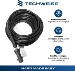 Techweise - Rioolslang Voor Kärcher K2 T/m K7 - 10M - Met Vier Achterwaartse Hogedruksproeiers -Tuin Gerelateerd 1200x1144 3