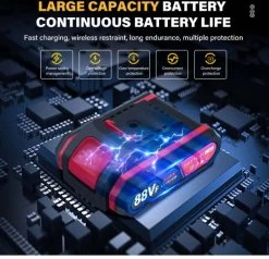 Violeworks® Accu Kettingzaag - Snoeizaag - Mini Kettingzaag - Handkettingzaag - Ook Voor Makita - Elektrische Kettingzaag - Elektrische Snoeischaar - Op Batterij - 2900 MAh - 1080W - 88V -Tuin Gerelateerd 1200x1156 6