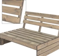 Pro Garden Palletbank - 120 Cm - 2-zits -Tuin Gerelateerd 1200x1158