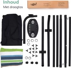 Vita5 Hangmat Met Standaard – 2 Persoons – Incl. Bekerhouder – 205kg Draaggewicht – Groen/Blauw -Tuin Gerelateerd 1200x1158 3