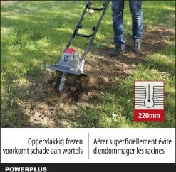 Powerplus POWEG7010 Tuinfrees - 1050W - Werkbreedte 320mm - Werkdiepte Max. 220mm - Incl. 4 Messen 10 Powerplus POWEG7010 Tuinfrees - 1050W - Werkbreedte 320mm - Werkdiepte Max. 220mm - Incl. 4 Messen -Tuin Gerelateerd 1200x1178 4