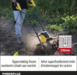 Powerplus POWXG72010 Tuinfrees - 1500W - Werkbreedte 450mm - Werkdiepte Max. 220mm - Incl. 6 Messen En Wielen -Tuin Gerelateerd 1200x1179 6