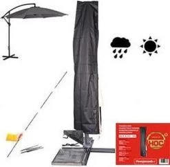 Parasolhoes - Ronde Zweefparasols T/m ø 4 M- Vierkante Zweefparasols T/m 3mx4m - Zware Dikke Kwaliteit - Met Stok Rits En Trekkoord -Tuin Gerelateerd 1200x1180