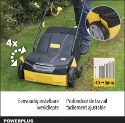 Powerplus POWXG7513 Elektrische Verticuteermachine - Mos Verwijderaar - 1400W - 320mm Maaibreedte - 45L Opvangbak - Incl. Gazonbeluchter/grasbeluchter -Tuin Gerelateerd 1200x1180 3