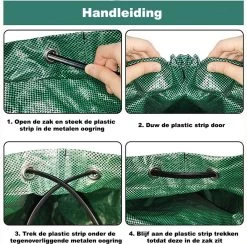 Tuin Afvalzakken - 2 Stuks - Opvouwbare Afvalzak - Tuin Afvalzak - Bladzakken - Waterstotend Tuinafvalzak - 270L -Tuin Gerelateerd 1200x1186