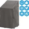Weersbestendige Beschermhoes Stoel (4 Tot 6 Stapelstoelen) | 66 X 95 X 133/93 Cm (L) | Premium | Waterproof | TÜV Rheinland Gecertificeerd | Hoes Voor Tuin | Waterdicht | Solution Dyed (verkleuring Onmogelijk) | Grijs / Antraciet -Tuin Gerelateerd 1200x1192