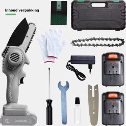 Mardin Mini Kettingzaag - Snoeizaag - Kettingzaag - Kettingzaag Electrisch Met 2 Accu - Inclusief Koffer - 1 Extra Accu - Grijs -Tuin Gerelateerd 1200x1193 2