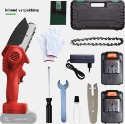 Mardin Mini Kettingzaag - Snoeizaag - Kettingzaag - Kettingzaag Electrisch Met 2 Accu - Inclusief Koffer - 1 Extra Accu - Rood -Tuin Gerelateerd 1200x1193 3