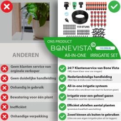 Bone Vista® 155 Stuks Water Druppelslang Irrigatiesysteem Tuin – Bewateringssysteem & Druppelsysteem -Tuin Gerelateerd 1200x1200 1024