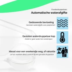 HGMD Waterdruppelaar Set Van 8 Stuks Voor Planten Transparant - Groen - Waterdruppelaar Voor Kamerplanten – Waterbol - Waterdruppelaar Voor Planten - Watergeefsysteem -Tuin Gerelateerd 1200x1200 1034
