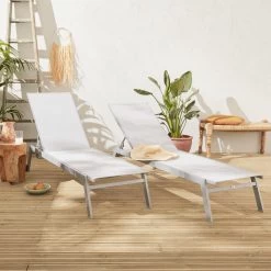 ELSA - Set Van 2 Ligstoelen Van Aluminium En Textileen, Ligbed Multipositioneel Met Wieltjes, Kleur Grijs/lichtgrijs 10 ELSA - Set Van 2 Ligstoelen Van Aluminium En Textileen, Ligbed Multipositioneel Met Wieltjes, Kleur Grijs/lichtgrijs -Tuin Gerelateerd 1200x1200 119