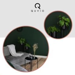 QUVIO Plantenstandaard Binnen - Inclusief Pot - Staande Plantenbak - Metaal - Bloempot - 22 X 22 X 60 Cm - Zwart -Tuin Gerelateerd 1200x1200 1222