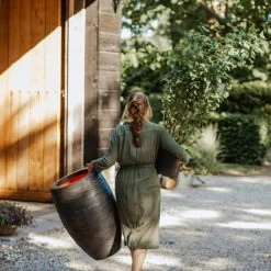 Capi Europe - Vaas Elegant Deluxe Rib NL - 45x72 - Zwart - Voor Binnen En Buiten - KBLR1138 -Tuin Gerelateerd 1200x1200 1229